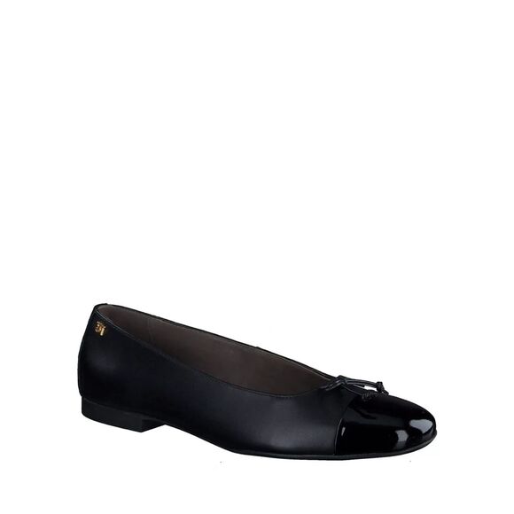 New $398 PAUL GREEN VIOLET BALLET FLATS in Black Combo 7.5 UK /10US - Picture 1 of 7